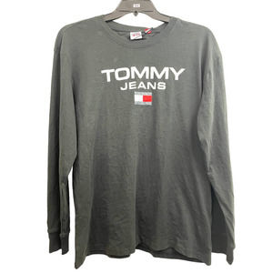 Tommy Hilfiger Men's Black Long Sleeve Spellout logo Shirt XL NWT